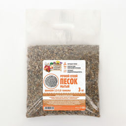 Речной песок Рецепты дедушки Никиты, сухой, фр 2,5-5,0, гранулы, 3 кг