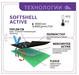 Ветровка спортивная мужская с капюшоном softshell желтого цвета 9563J - Mtforce фото 23
