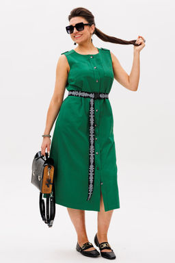 Платье ANELLI 1478 папоротниково-зеленый