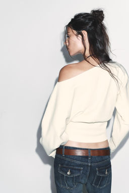 ASYMMETRIC COTTON SWEATSHIRT - Zara фото 11