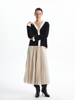 Beli Lastikli Kad?n Pileli Etek