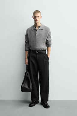 BOUCL_ TEXTURED KNIT POLO SHIRT