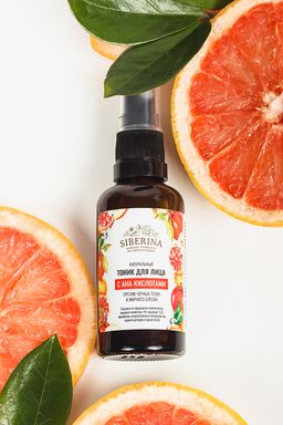 Тоник для лица с АНА-кислотами против черных точек и жирного блеска - Siberina фото 3