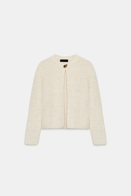 CHAQUETA PUNTO HILO METALIZADO / Crudo - Zara фото 7