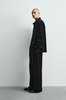 VELVET RELAXED FIT OVERSHIRT - Zara фото 4