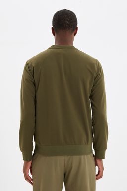 TRENDYOL MAN Haki Regular/Normal Kesim Yaz? Kabartma Bask?l? Sweatshirt TMNAW22SW1295 - Trendyolmilla фото 13
