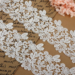 Кружево гипюровое, 85 мм, 6.8±0.5 м, цвет белый