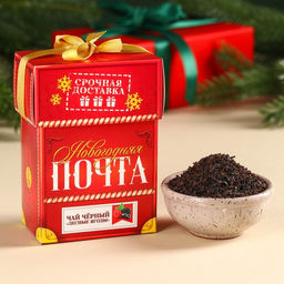 Чай чёрный Новогодняя почта, вкус: лесные ягоды, 50 г.