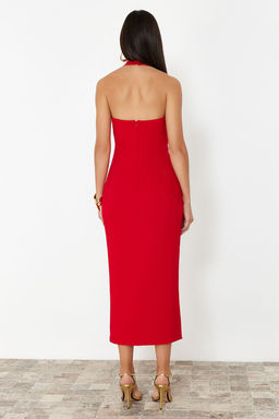 TRENDYOLMILLA Siyah Vucuda Oturan Dokuma Elbise TPRSS24EL00136 фото 23