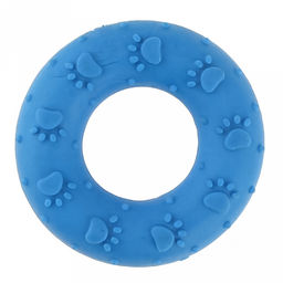 Игрушка для собаки Бублик лапа д7см, h2см, полипропилен, фактурная, цвета микс (темно-розовый, зеленый, синий), Пэт тойс (Pet toys) (Китай)