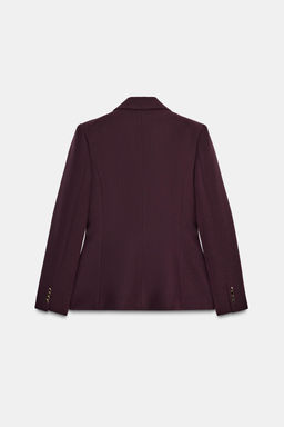FITTED BLAZER WITH SHOULDER PADS - Zara фото 7