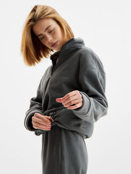 Костюм женский: анорак, брюки, MINAKU: Fleece Soft, размер 46, графитовый