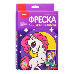 Фреска. Картина из песка "Лошадка"