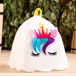 Шапка для бани с аппликацией Алиса