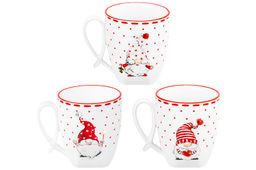 Набор 3 кружек 300 мл 10,5*8*9 см Весёлые гномики ручка петля - Elan gallery фото 4