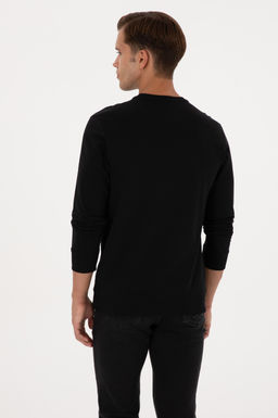 Erkek Siyah Sweatshirt Sepette S_rpriz _ndirim