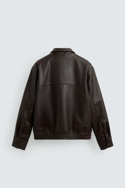 CAZADORA BOMBER EFECTO PIEL / Marr?n chocolate - Zara фото 8