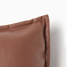Наволочка декоративная Этель кожзам 45х45 см, коричневый  фото 2