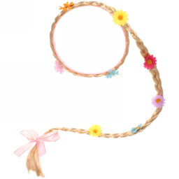 Цена за 2 шт. Ободок карнавальный с косичкой "Цветочный рай"