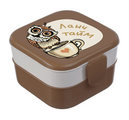 Контейнер для обеда (с вкладышем) 0,4+0,4л в ассорт. арт. М1232