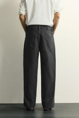 JEANS STRAIGHT RELAXED FIT / Negro - Zara фото 3