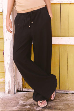 WIDE-LEG TROUSERS WITH ELASTIC WAISTBAND - Zara фото 2