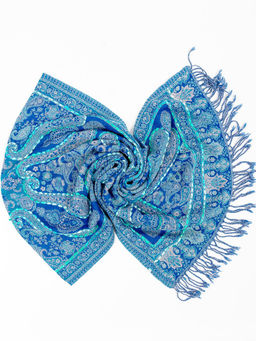 Палантин с вышивкой (шерсть вареная) в ассортименте № Тк906/78