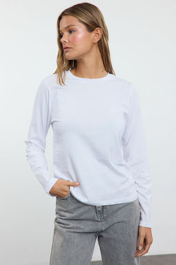 Siyah-Beyaz 2li Paket Bisiklet Yaka Regular/Normal Kesim Orme T-Shirt TWOAW25TS00001