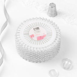 Цена за 24 шт. Булавки портновские «Ромашка», 38 мм, 40 шт., белые