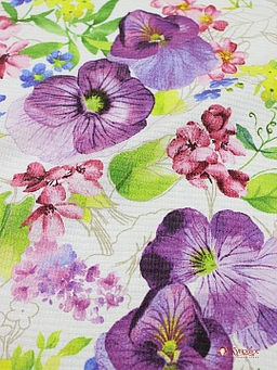 Вафельное полотно (холст) Анютины глазки, ш.0.5м, хлопок-100%, 165гр/м.кв