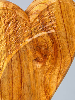 УЦЕНКА Сувенир Сердце, на подставке, 20?10?35 см, дерево джампинис