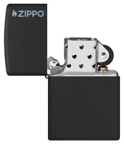 Зажигалка ZIPPO Логотип с черным матовым покрытием | Logo Black Matte 218ZL