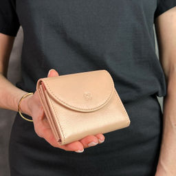 Кошелек кожаный DuDu серии Malaga | пудровый - Dudubags фото 8