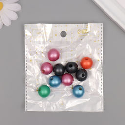 Бусины для творчества дерево «Металлик», набор 10 шт., 1.6×1.6×1.6 см