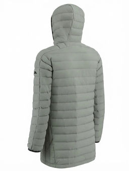 Куртка мужская удлинённая стёганая с капюшоном и графеновой подкладкой утеплитель тинсулейт