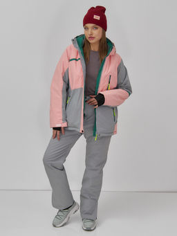 Горнолыжный костюм женский зимний персикового цвета 0709_1P - Chunmai фото 16