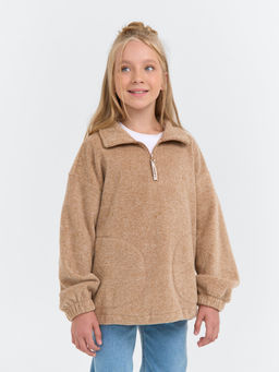 Олимпийка флисовая Бежевый меланж 7+ - Bungly фото 10