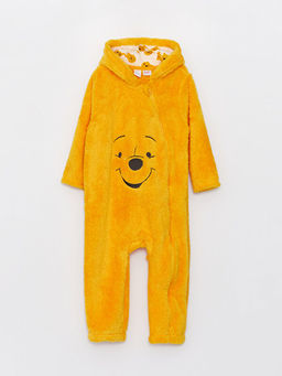 Winnie the Pooh Nak??l? Pel?? Erkek Bebek Tulum(0-12 Ay Patikli, 12 Ay+ Patiksiz)