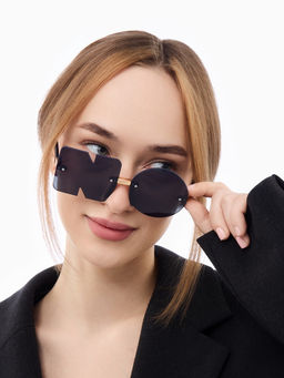 Очки солнцезащитные женские, дужка 12.2 см, ширина 12.3 см, линза 5.2?5.3 см, черные - Simaland фото 4