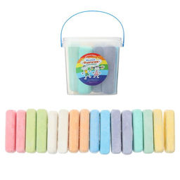 Мелки цветные для асфальта 16 штук, 8 цветов Фантазия, брусок