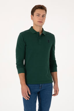 Erkek Slim Fit Polo Yaka Koyu Ye_il Basic Sweatshirt - U.s. polo assn фото 17
