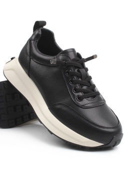 03-A9050-1 BLACK Кроссовки женские (натуральная кожа)