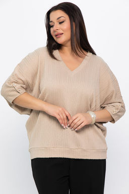 Блуза Вэнсдей (бежевая) Б14818-4М