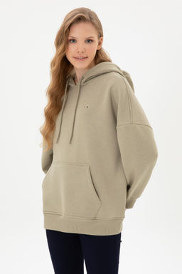 Kad_n A__k Haki Basic Sweatshirt Sepette S_rpriz _ndirim - U.s. polo assn фото 3