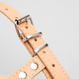 Намордник пластиковый №3 с ошейником из эко кожи ОМ 24 см ДН 8 см ОШ 39-52 см - Пижон фото 5