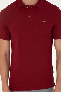 Мужская бордово-красная базовая футболка - U.s. polo assn фото 6