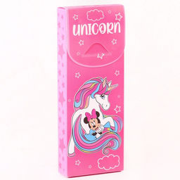 Цена за 5 шт. Пенал-футляр пластиковый, 75х195х25 мм, сборный, Минни Маус и единорог