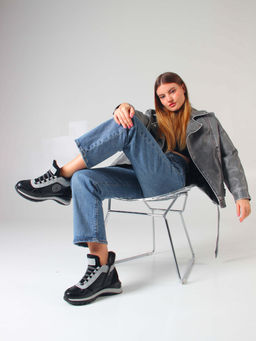 Ботинки EDART 350.uno2 bl. черный серый/шерсть - Ed'art фото 6