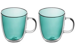 Набор 2 кружек 350 мл 12,5*9,5*11 см Crystal glass зеленый - Elan gallery фото 4