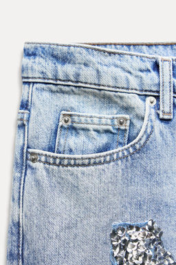 ZW COLLECTION SEQUINNED JEANS - Zara фото 4